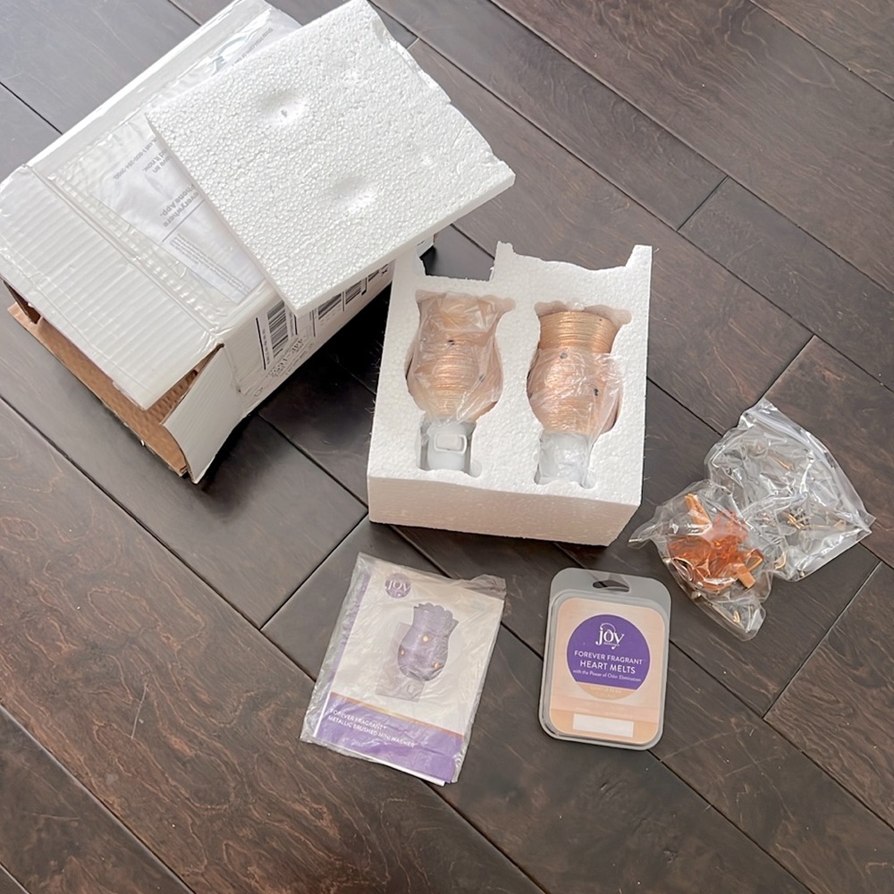 Joy Mangano metallic brushed mini warmer NIB